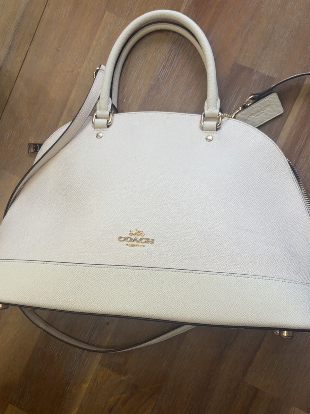 Coach Sierra Satchel with crossgrain leather and polished gold-tone hardware